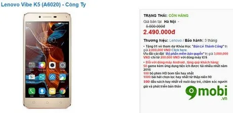 2 Triệu Nên Mua Điện Thoại Gì Tốt Nhất Năm 2024? Hướng Dẫn Toàn Diện Lenovo Vibe K5 (A6020): Điện thoại 2 triệu phù hợp giải trí