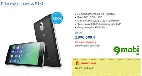 2 Triệu Nên Mua Điện Thoại Gì Tốt Nhất Năm 2024? Hướng Dẫn Toàn Diện Lenovo Vibe P1m: Lựa chọn 2 triệu với pin bền bỉ